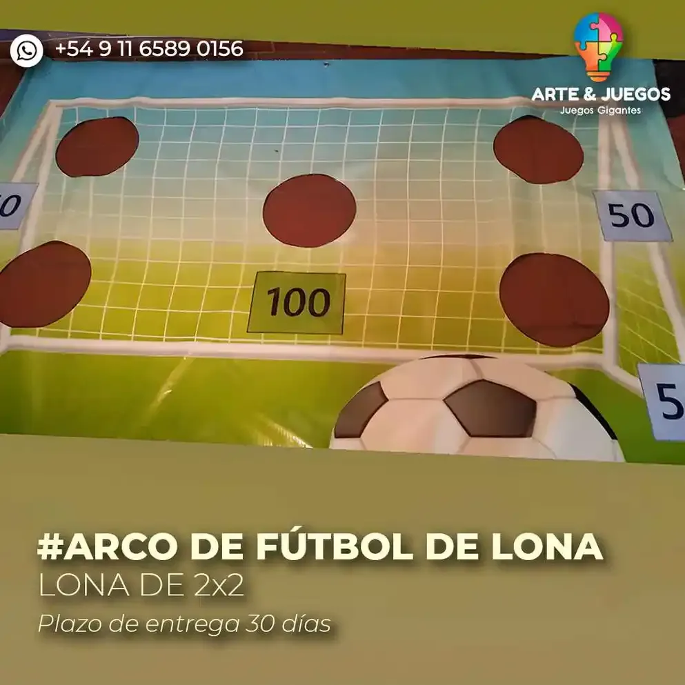 Arco de Fútbol de lona, plegable y liviano