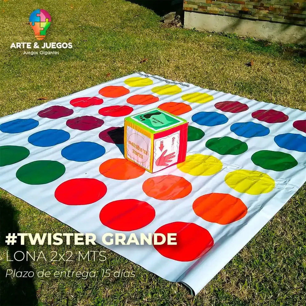 Twister Gigante de lona, pintado a mano