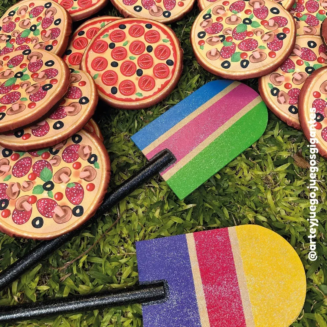 Pizzas GRANDES de Tela con palas