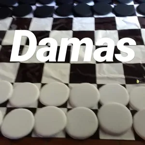 Juego de Damas Gigante (Lona + Piezas): vista principal del juego