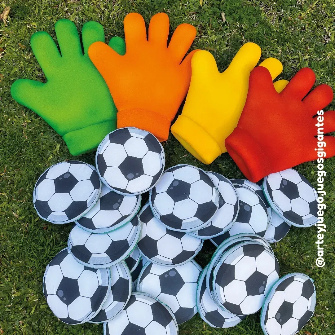Manoplas con piezas: vista principal del juego