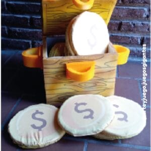 Monedas con baúl