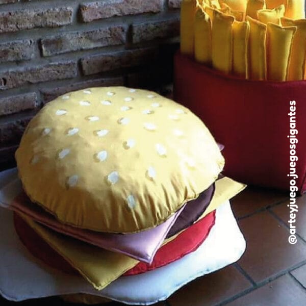 Hamburguesas Gigantes de Tela x 2 pintadas - Image 2
