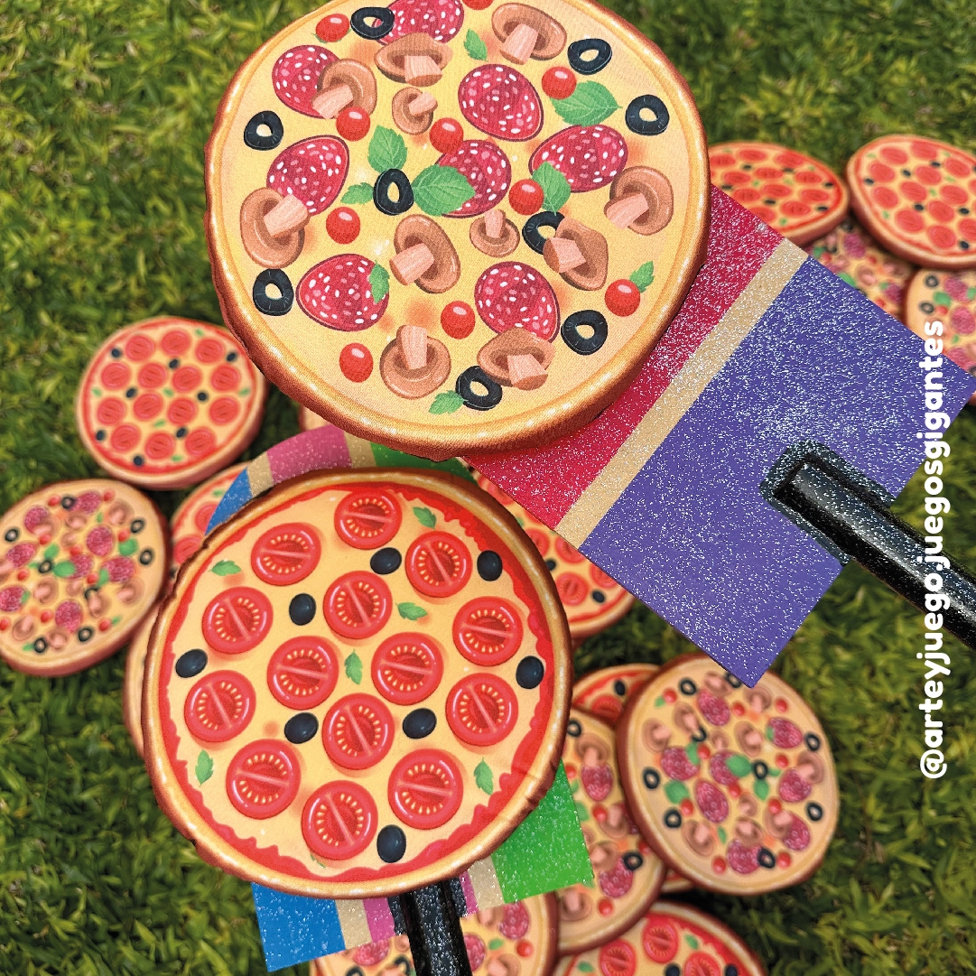 Pizzetas de tela con palas